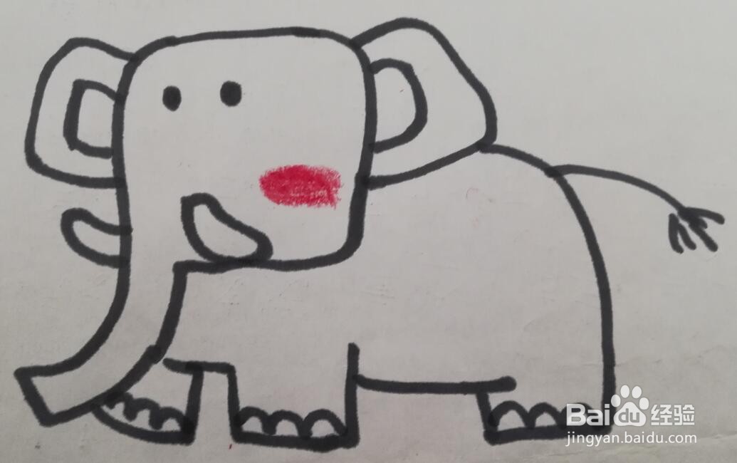 大象的画法 大象的简笔画