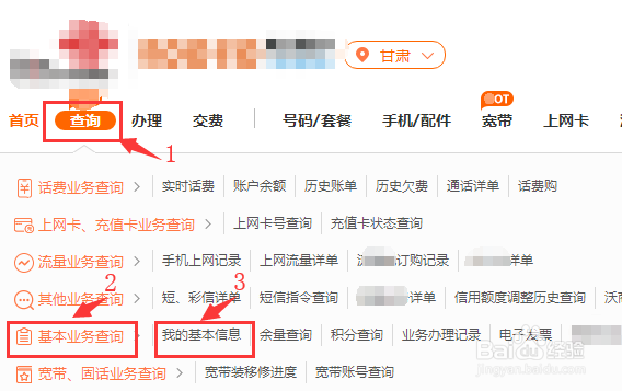 甘肃联通用户查询当前套餐资费的操作方法