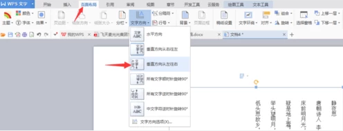 怎么设置WPS文档内容进行竖向选择文本