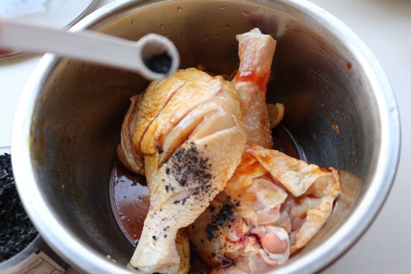 柠香葱油焗鸡腿