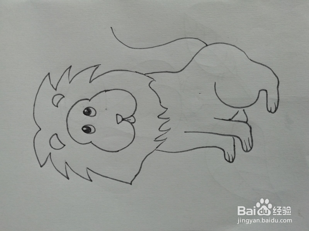 简笔画怎么画狮子