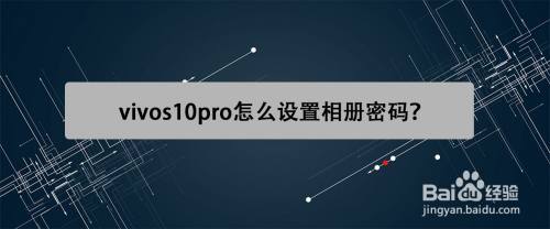 vivos10pro怎么设置相册密码?