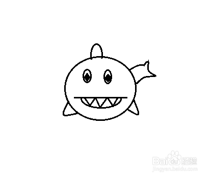 如何画鲨鱼的简笔画