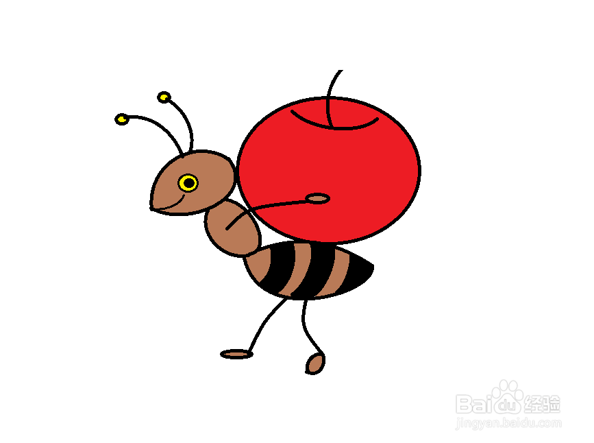 <b>背着苹果的蚂蚁怎么画</b>