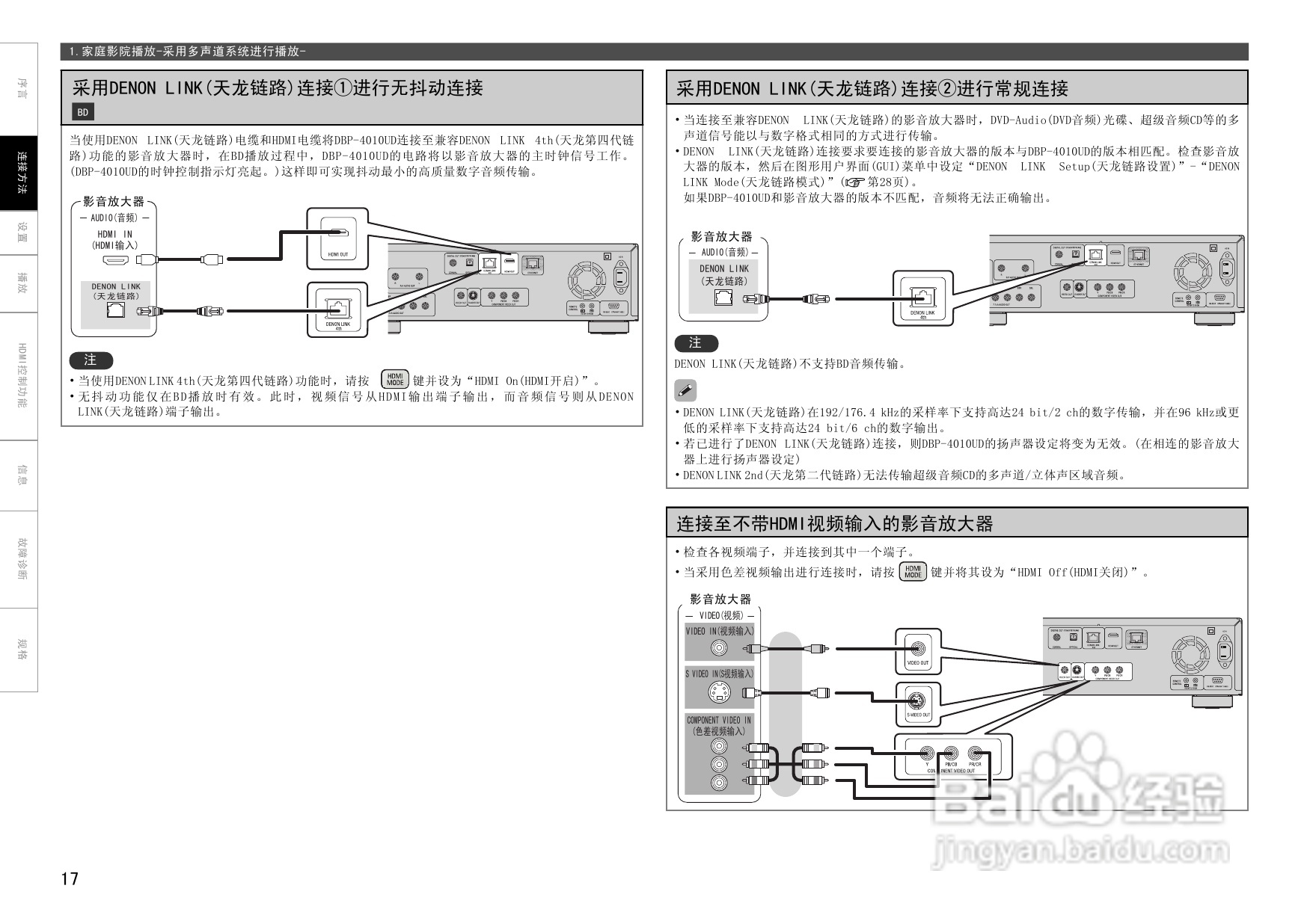 DENON DBP-4010UD通用蓝光播放机操作说明书:[1]