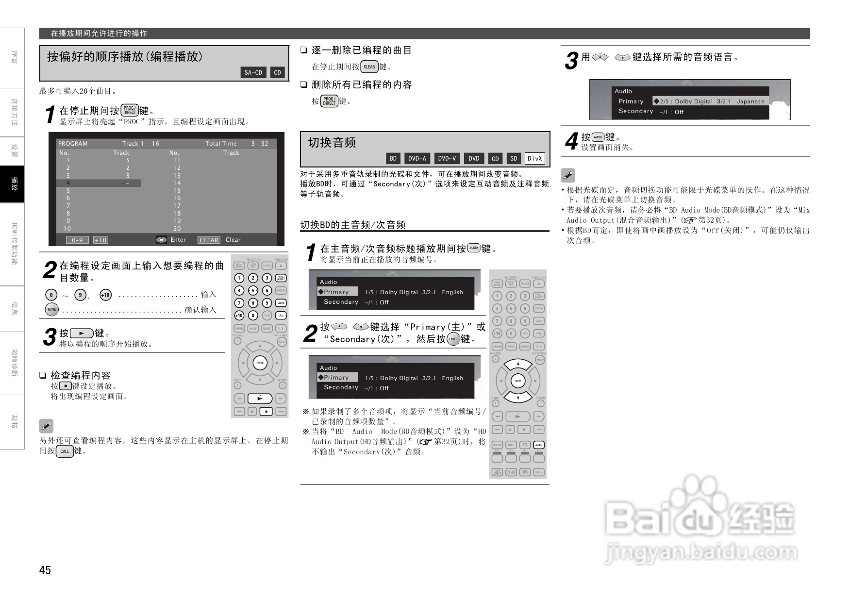 DENON DBP-4010UD通用蓝光播放机操作说明书:[3]