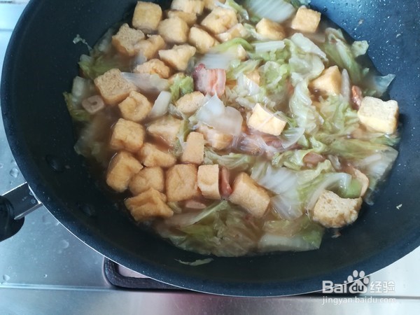 油豆腐炖白菜的做法