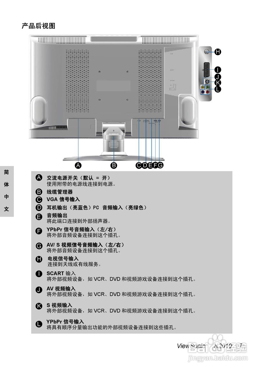 优派N2010液晶彩电使用说明书:[1]