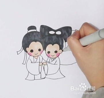 怎么画白娘子和许仙简笔画