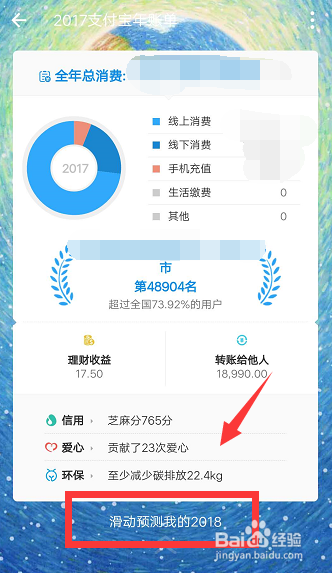 2017支付宝账单怎么查看我的2018年度关键词