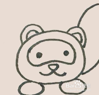 手绘简笔画之小熊猫的画法