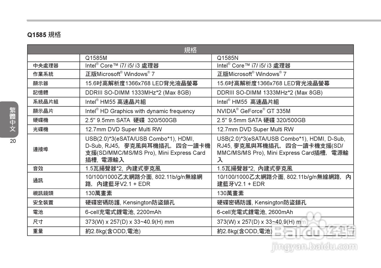 技嘉Q1585笔记本电脑使用说明书:[7]