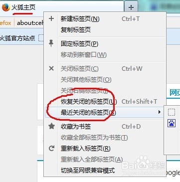 浏览器如何恢复关闭的网页