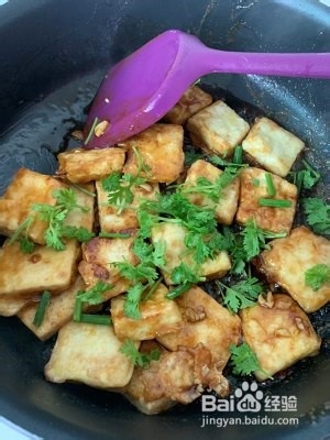 美味的香煎豆腐