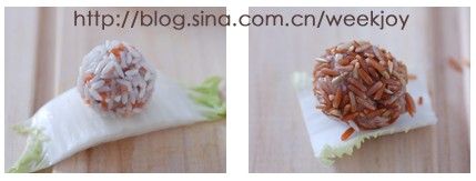 珍珠丸子,红米饭。