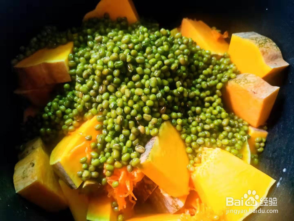 南瓜绿豆羹---便秘小菜谱