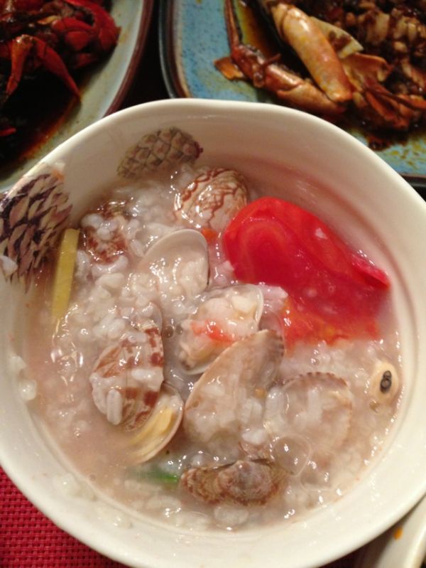 文蛤蕃茄秋葵粥
