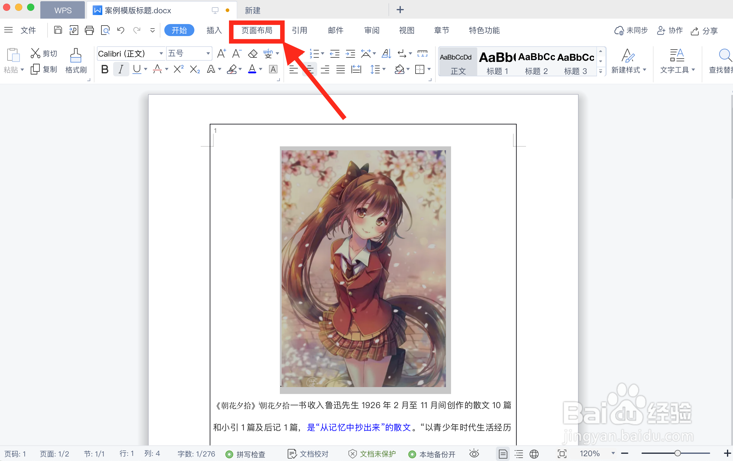 在WPS文本文档中如何显示行号?