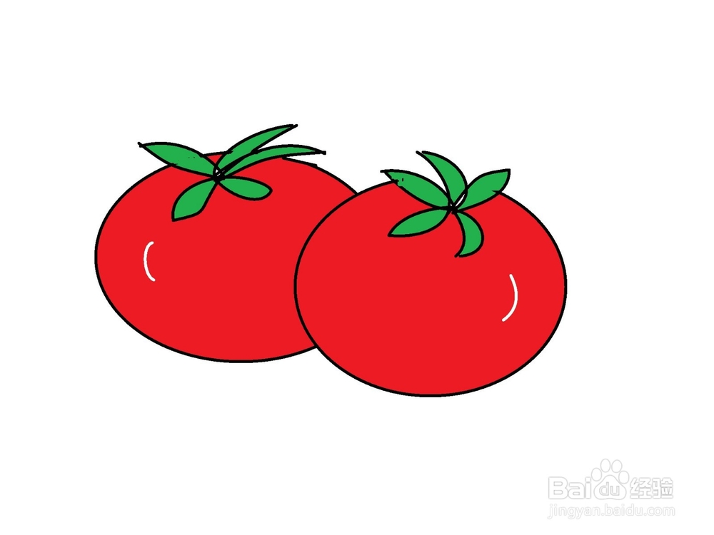怎么画西红柿最简单图片