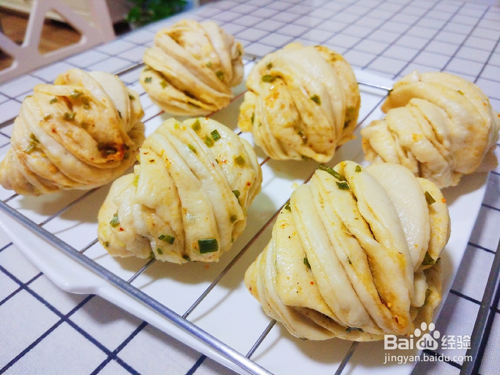 萌新也会做的葱油花卷