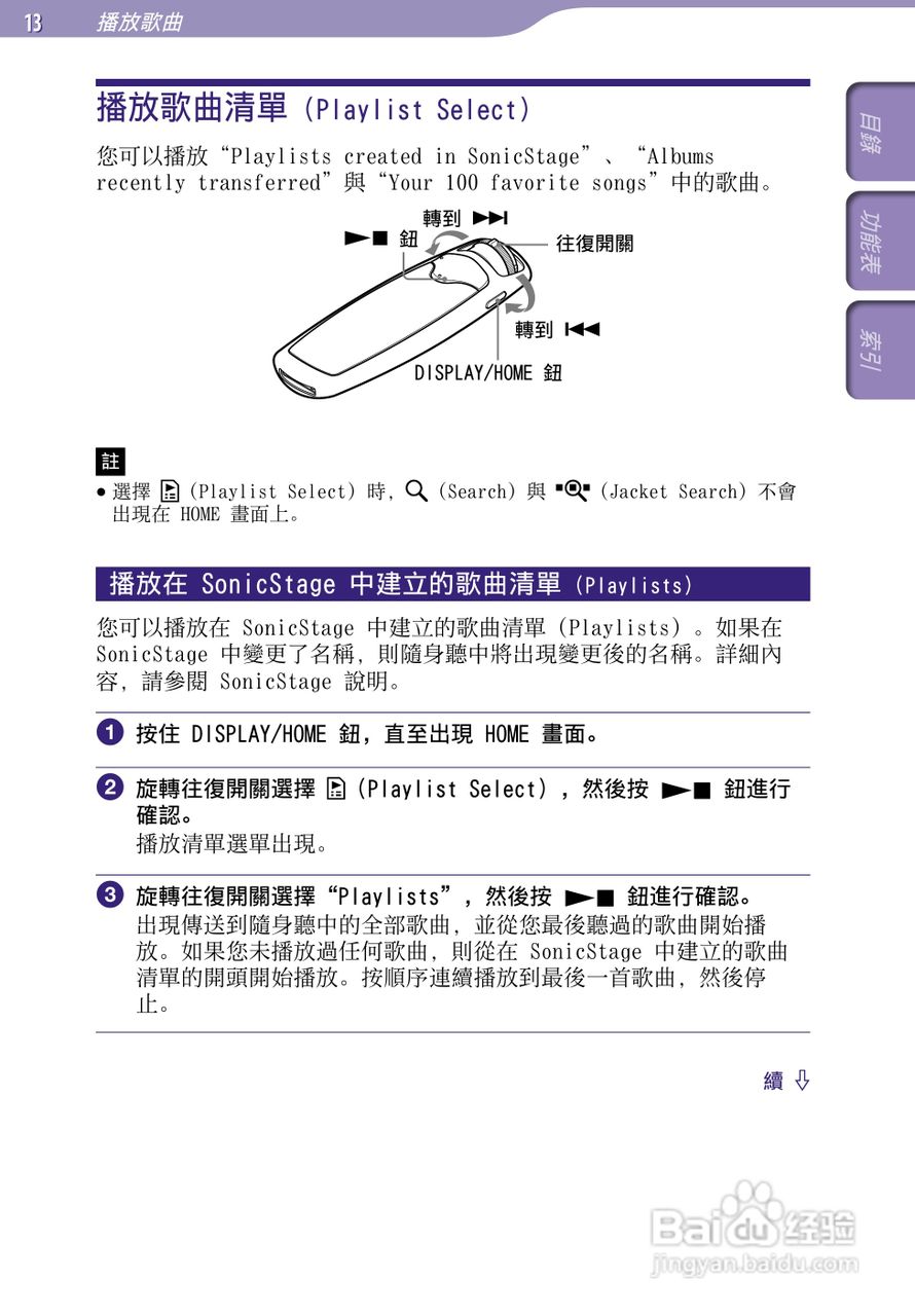 SONY索尼NW-S706F数码影音使用说明书:[2]