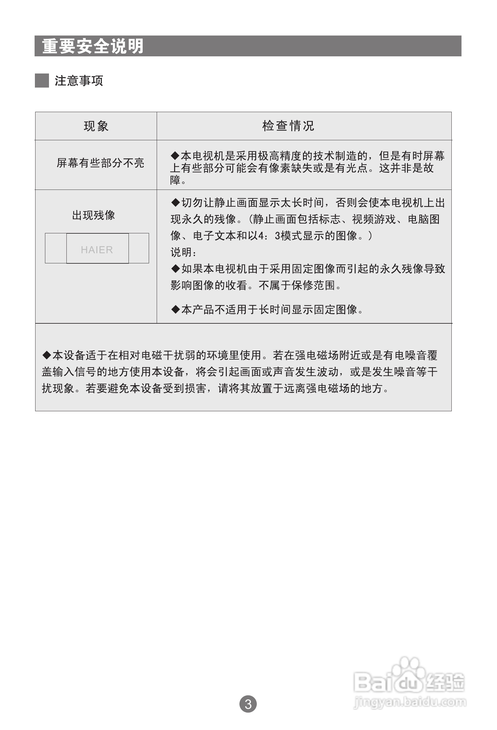 海尔PU50K1等离子彩电使用说明书:[1]