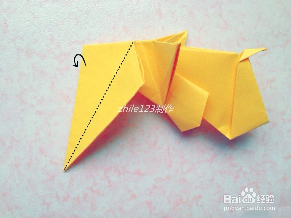 手工折纸制作：[21]一起折:大象