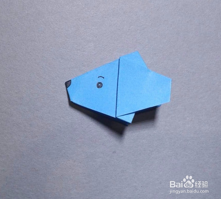 怎么用纸折小狗头