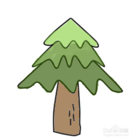 松树简笔画怎么画