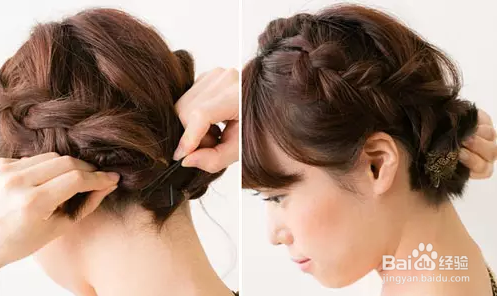 圆脸的美眉盘发步骤 看看哪个更美