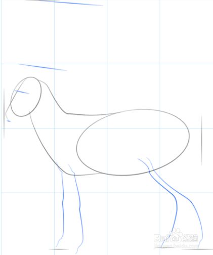 手工/爱好 > 书画/音乐2 勾勒羚羊的身体和颈部形状.