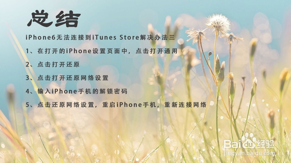 iPhone6无法连接到iTunes Store解决办法