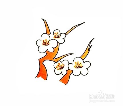 手绘简笔画之梅花的画法