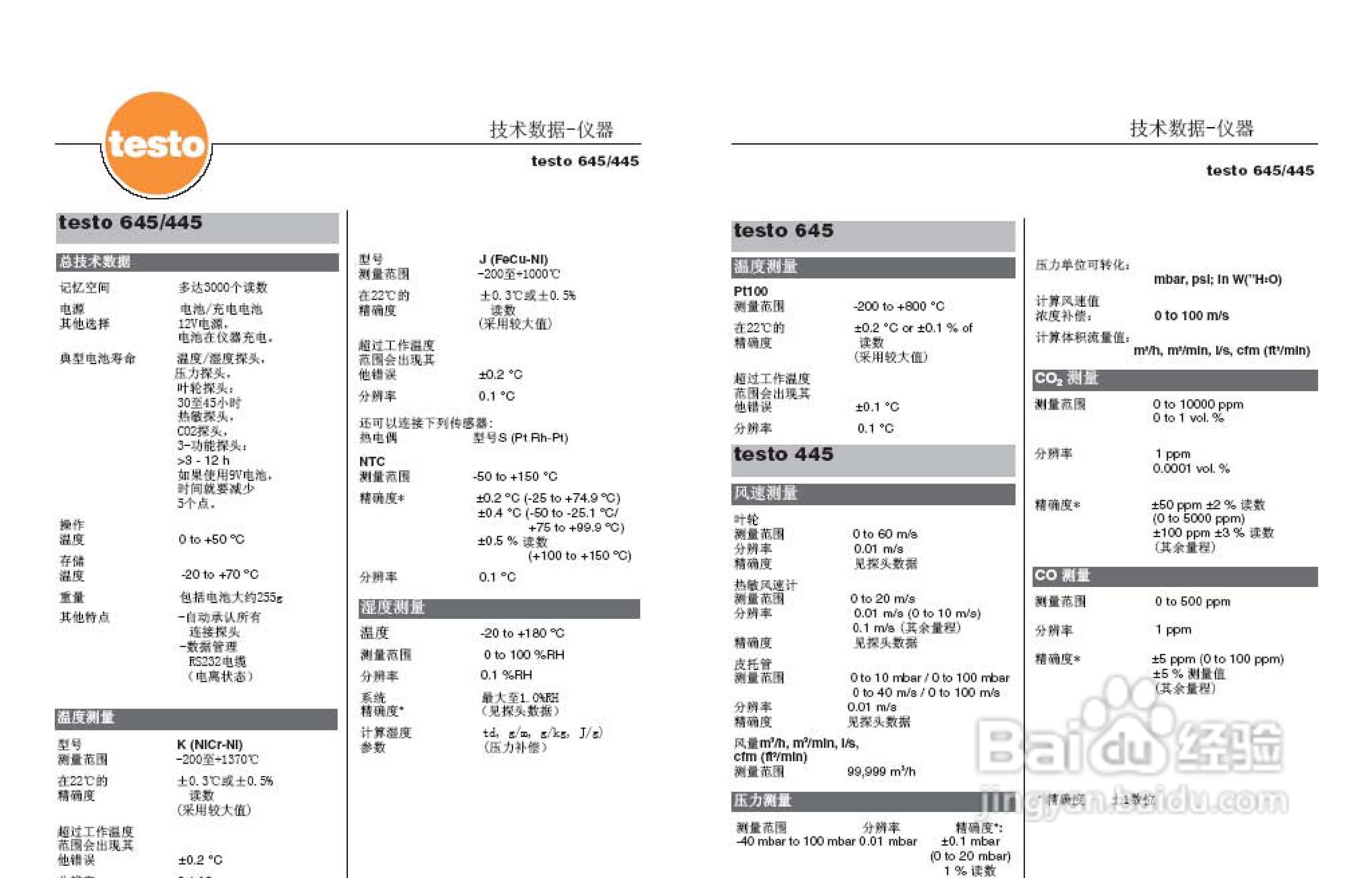 德图testo 645多功能测量仪使用说明书:[2]