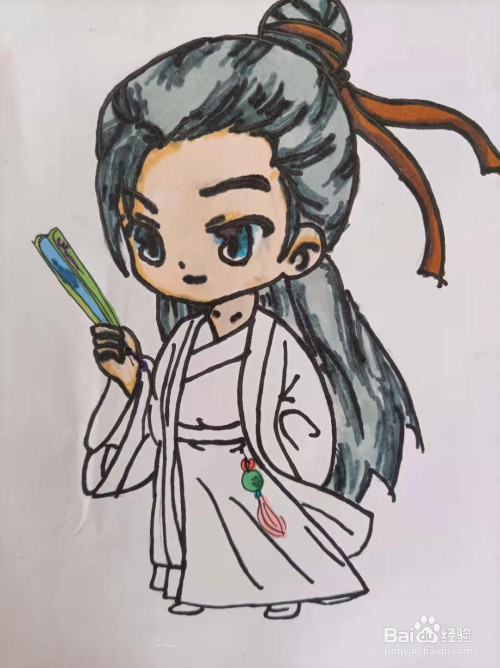 执扇的古代贵公子怎么画?