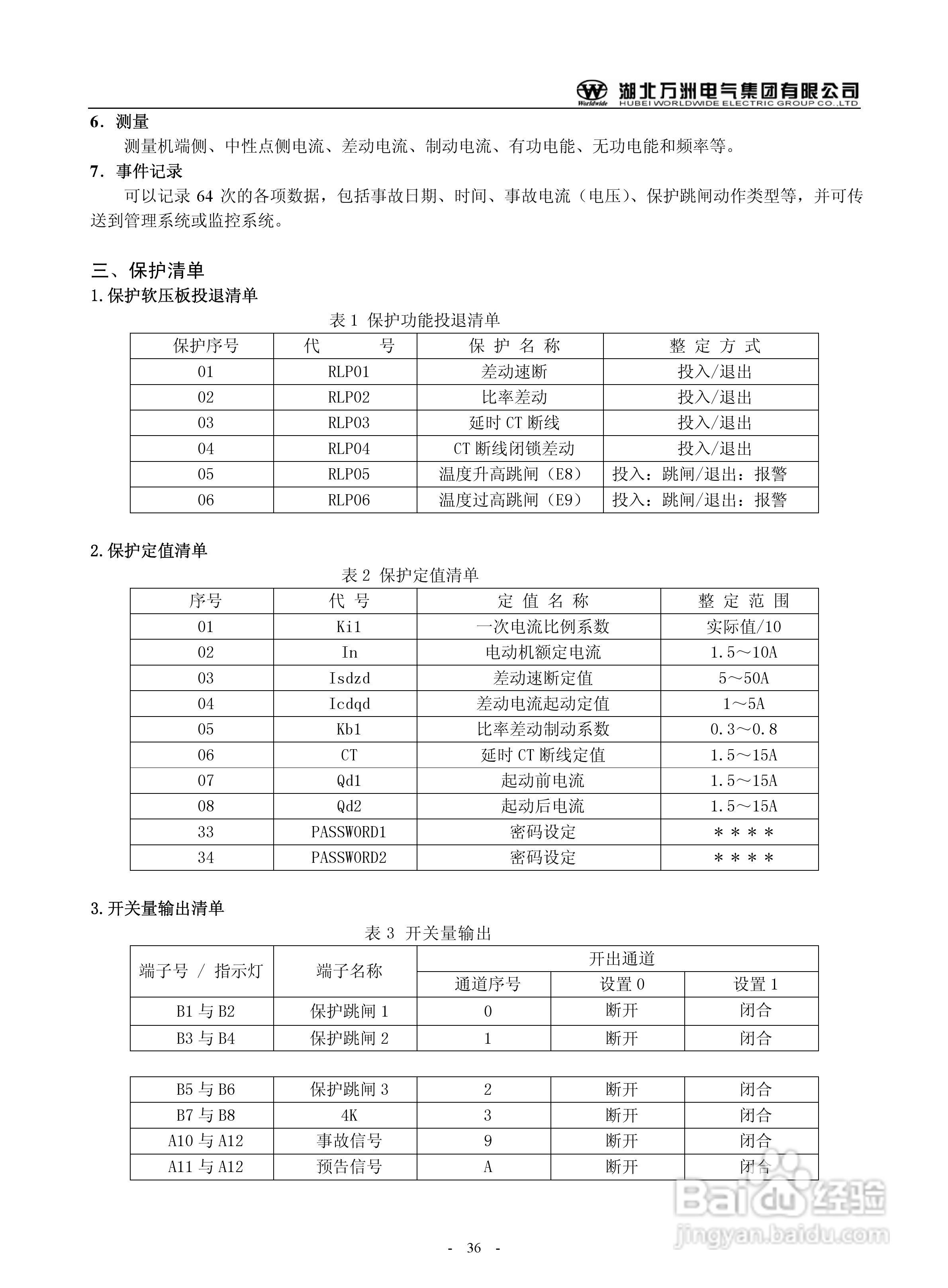 万洲WZB-2671A-5000微机母线绝缘监察装置使用说明书:[4]