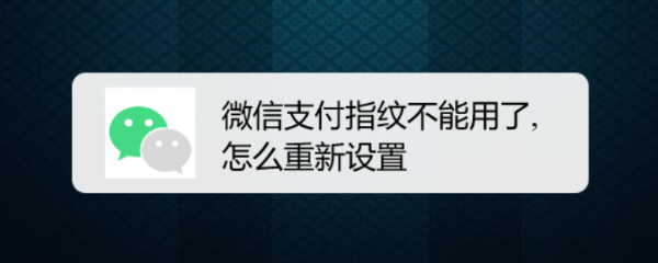 微信支付指纹不能用了,怎么重新设置
