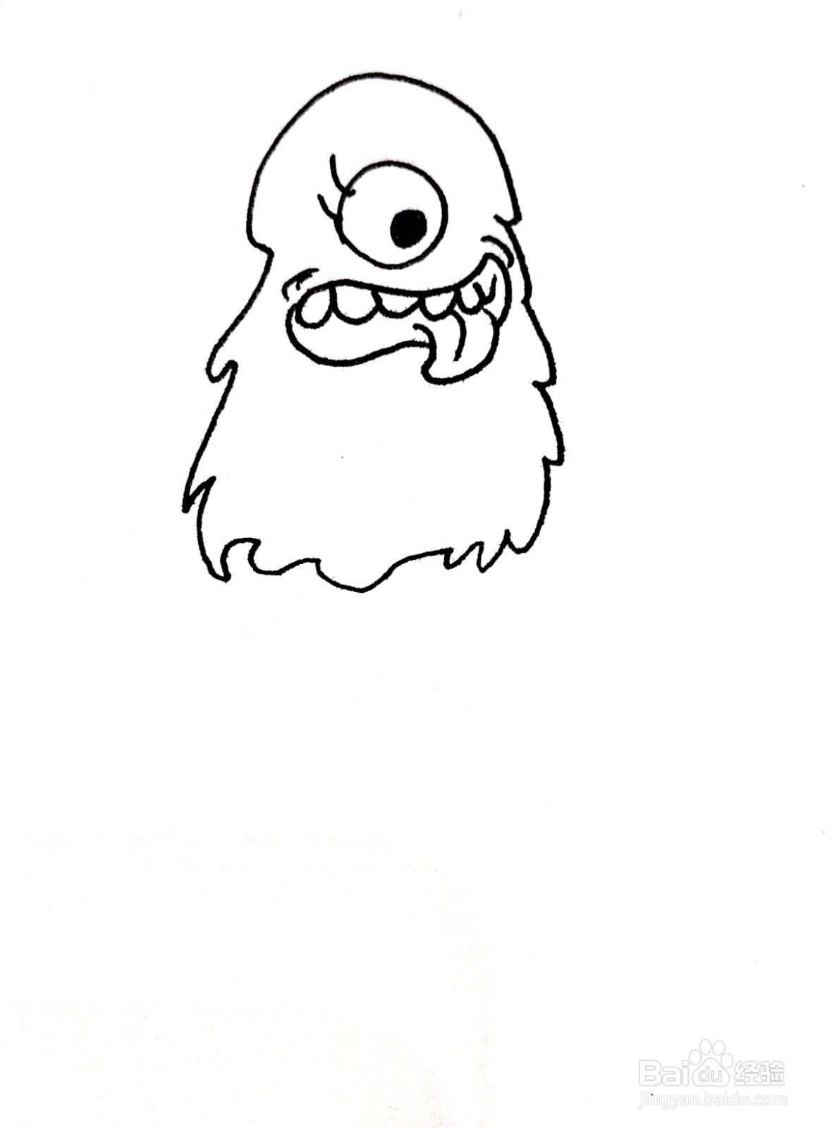 独眼兽线描画怎么画
