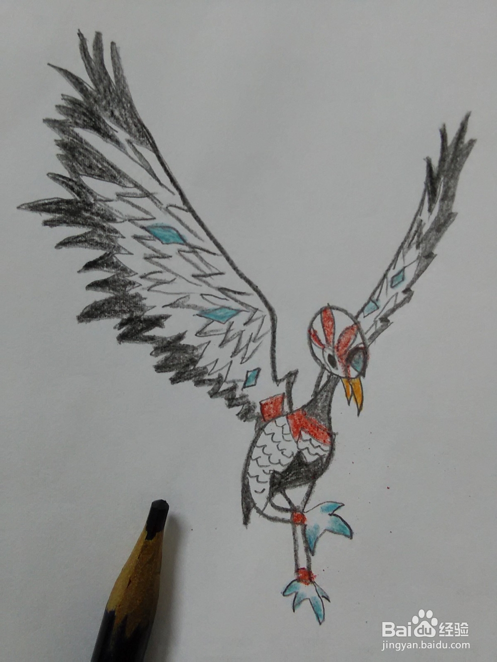 猪猪侠火焰鹤怎么画