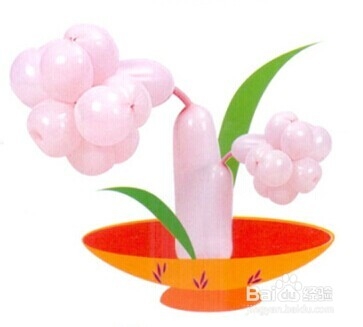 魔法气球造型教程系列之：[21]五瓣花束