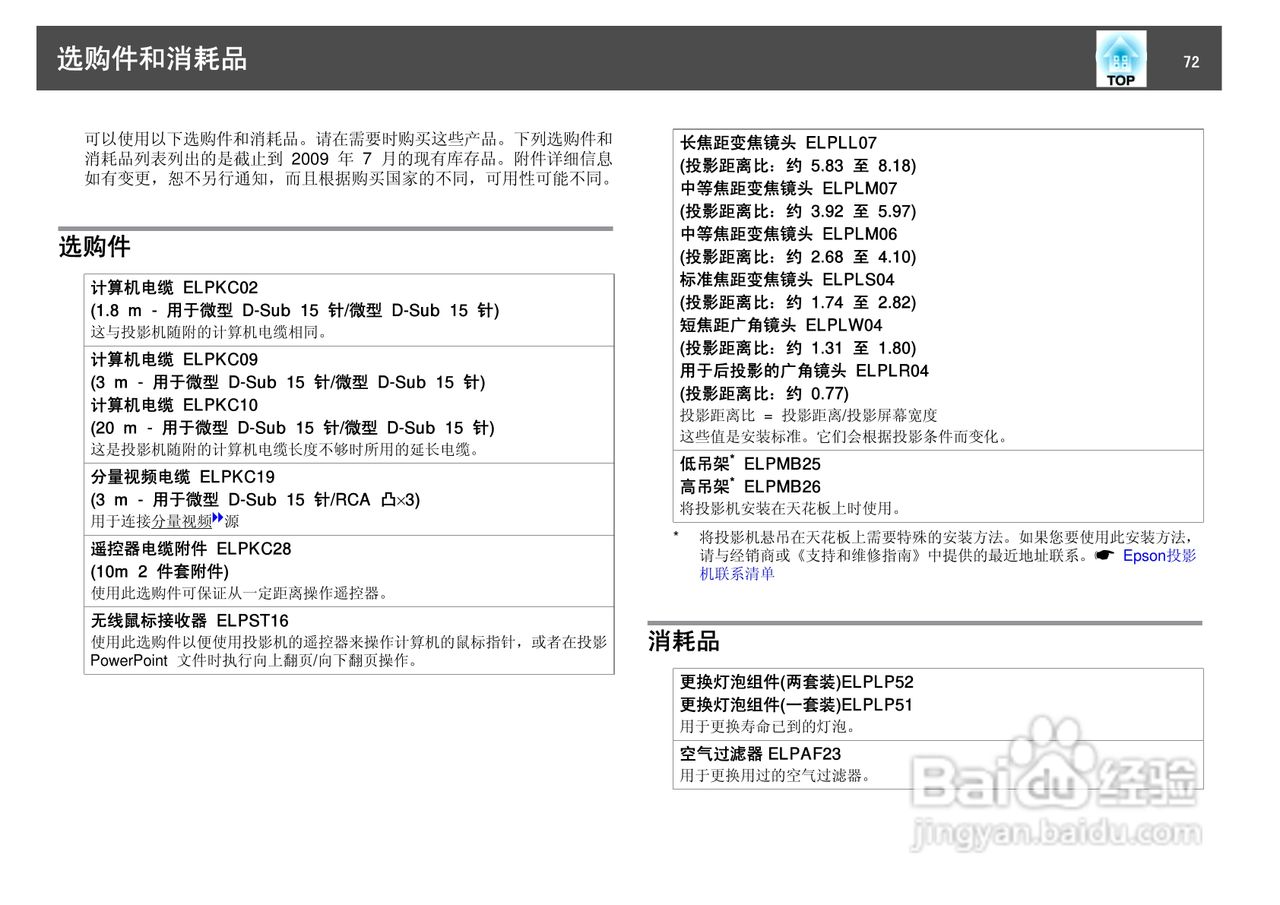 爱普生EB-Z8050投影仪使用说明书:[8]