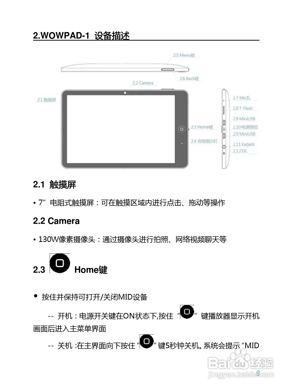 WOWPAD-1平板电脑的中文说明书:[1]