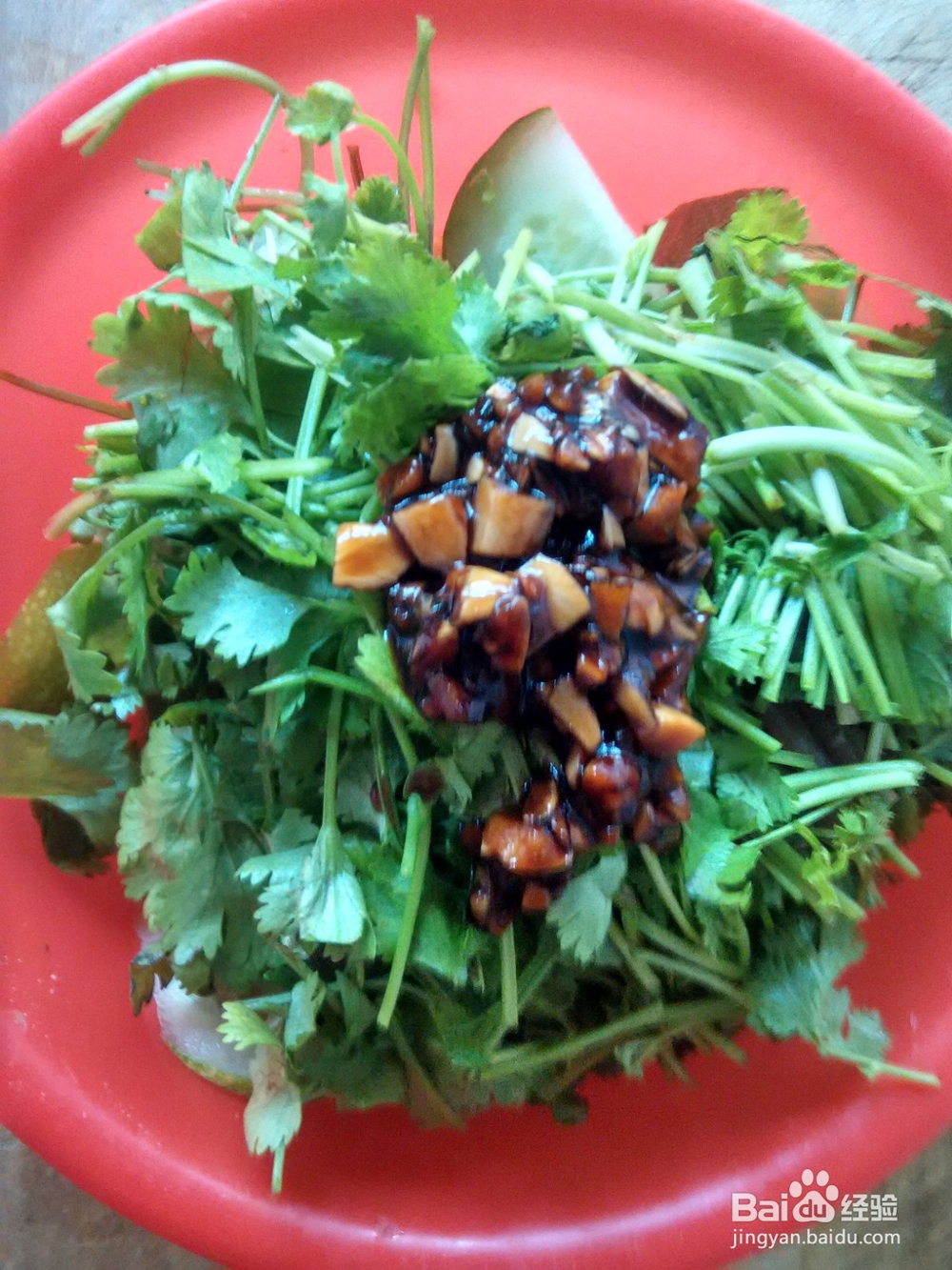 捞汁蒜酱拌香菜黄瓜