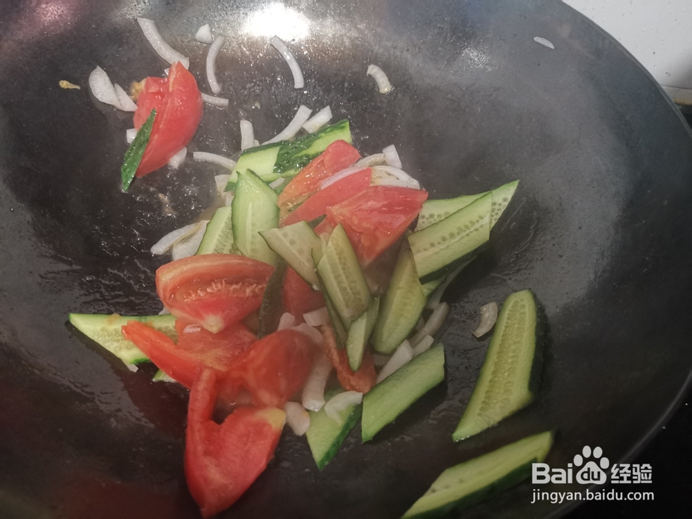 黄瓜柿子鸡蛋汤