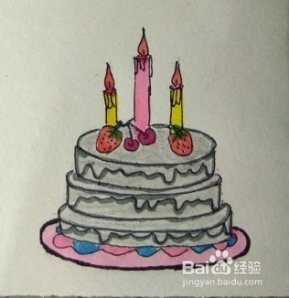 <b>蛋糕画法教程（1）画蛋糕的方法、步骤。简笔画</b>