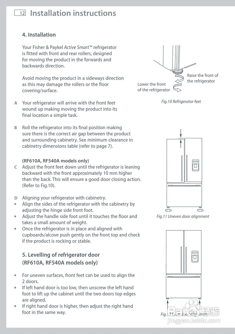 斐雪派克E402BRXFDU2冰箱说明书:[2]