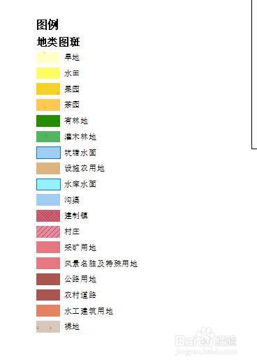 土地现状图颜色代表图片