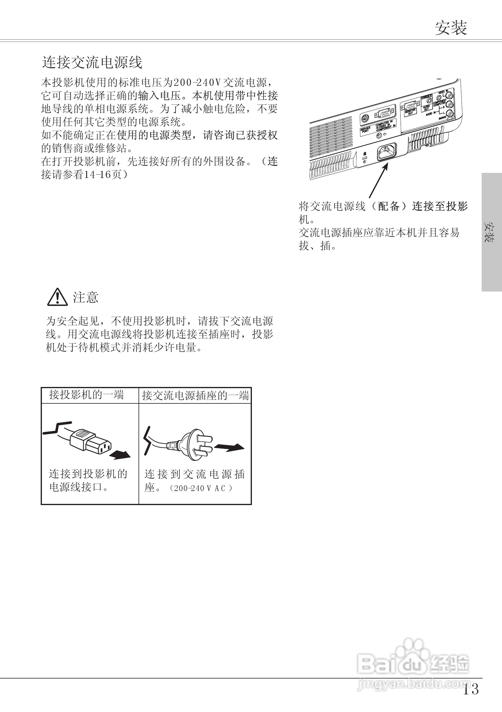 EIKI爱其 LC-XA20I投影机说明书:[2]