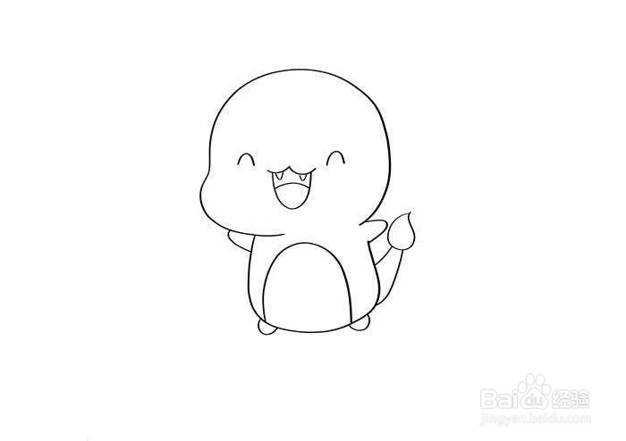 喷火龙的简笔画怎么画