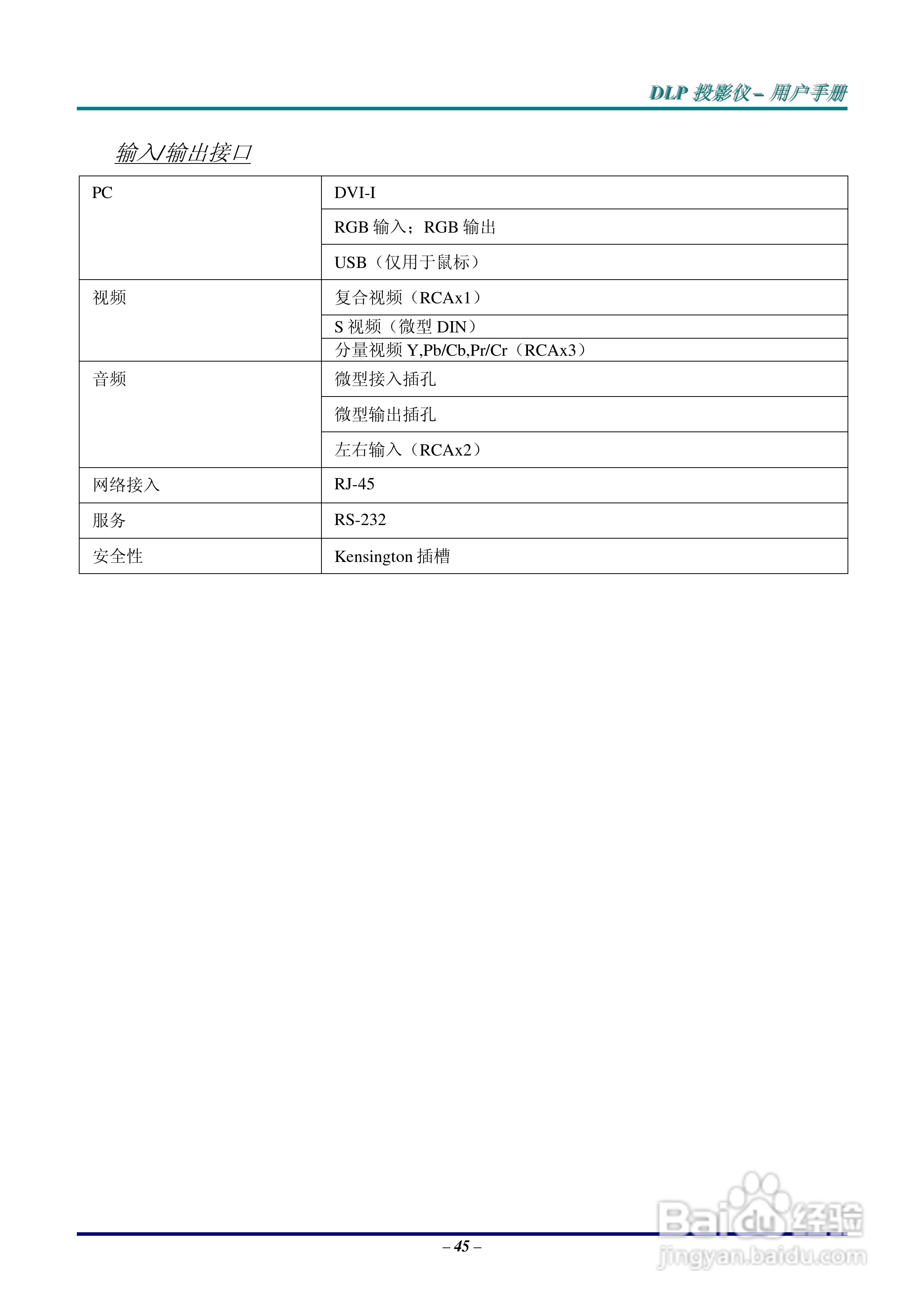 丽讯Vivitek D638MX投影机说明书:[6]
